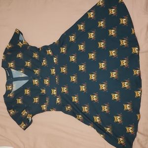 Dangerfield teal fox dress (AU 14)